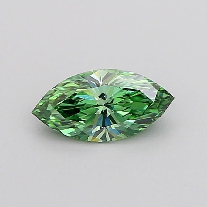 0.39 Ct. Fancy Vivid Green Marquise Lab Grown Diamond