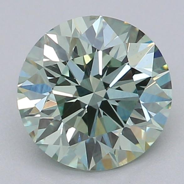 0.77 Ct. Fancy Vivid Green Round Lab Grown Diamond