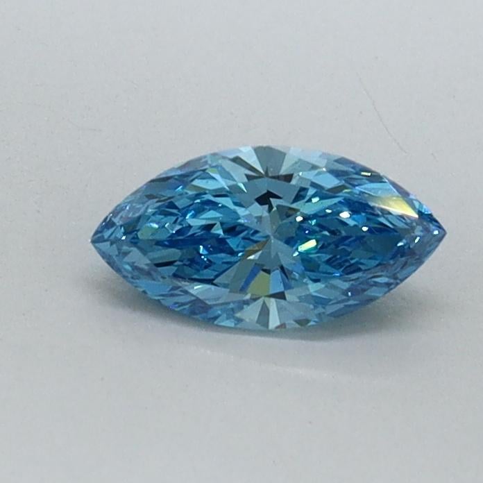 0.33 Ct. Fancy Vivid Malibu Blue Marquise Lab Grown Diamond