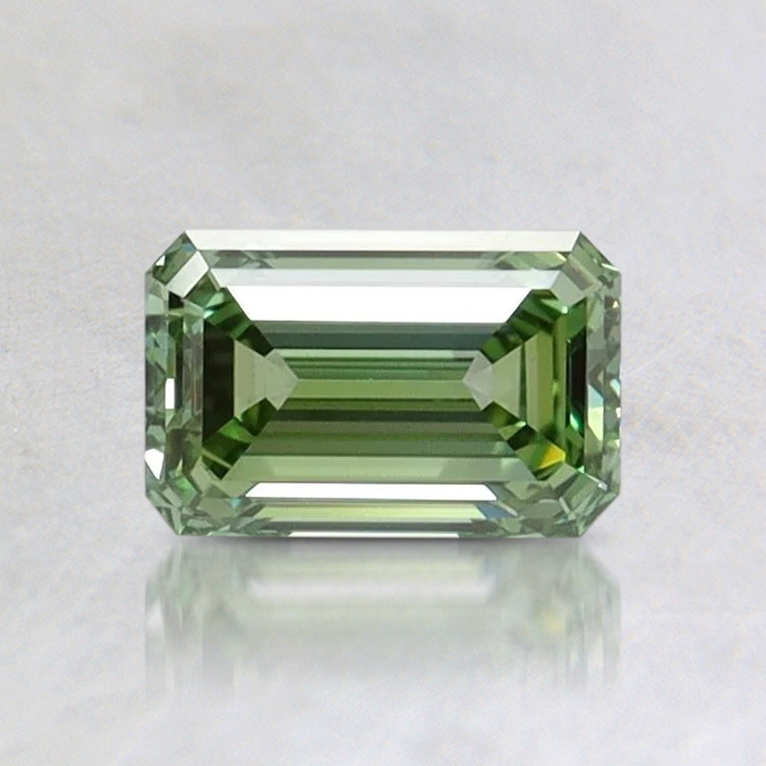 0.72 Ct. Fancy Intense Pacific Green Emerald Lab Grown Diamond