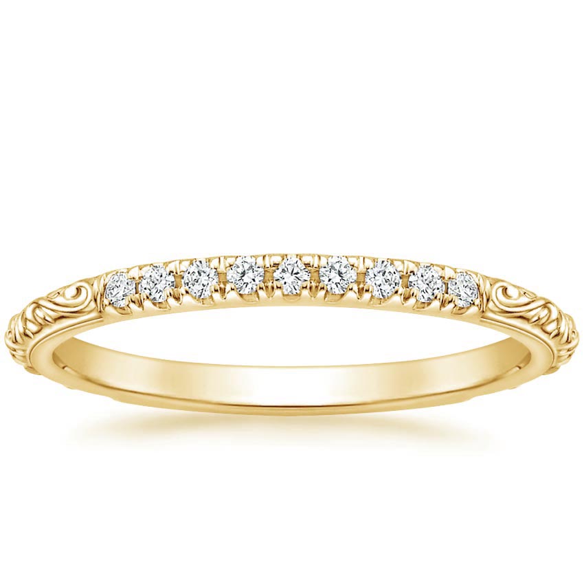 18K Yellow Gold Adeline Diamond Ring, large top view
