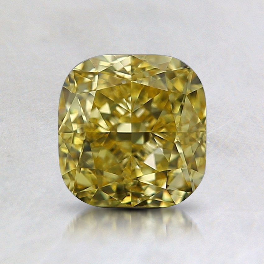 1.22 Ct. Fancy Vivid Yellow Cushion Diamond