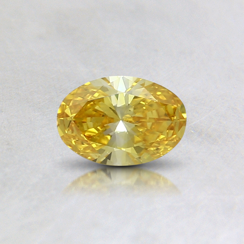0.30 Ct. Fancy Intense Yellow Oval Lab Grown Diamond