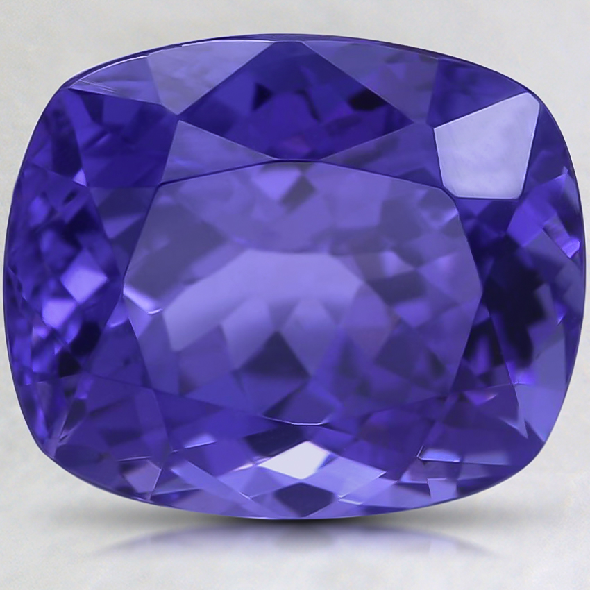 14x11.8mm Super Premium Purple Cushion Tanzanite