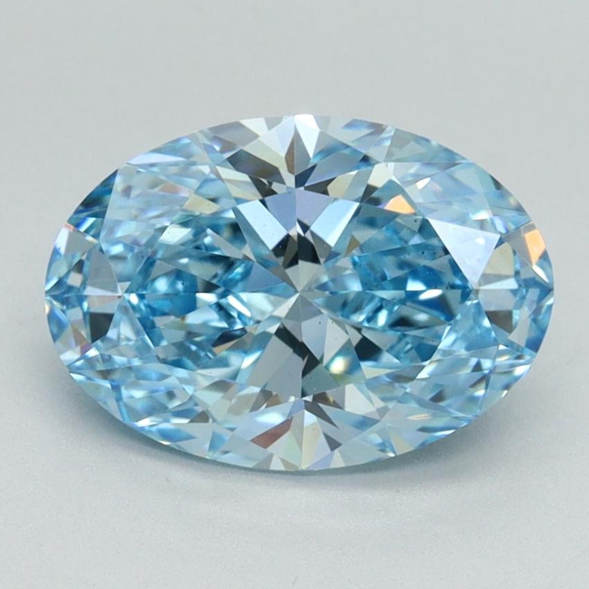 2.23 Ct. Fancy Vivid Blue Oval Lab Grown Diamond