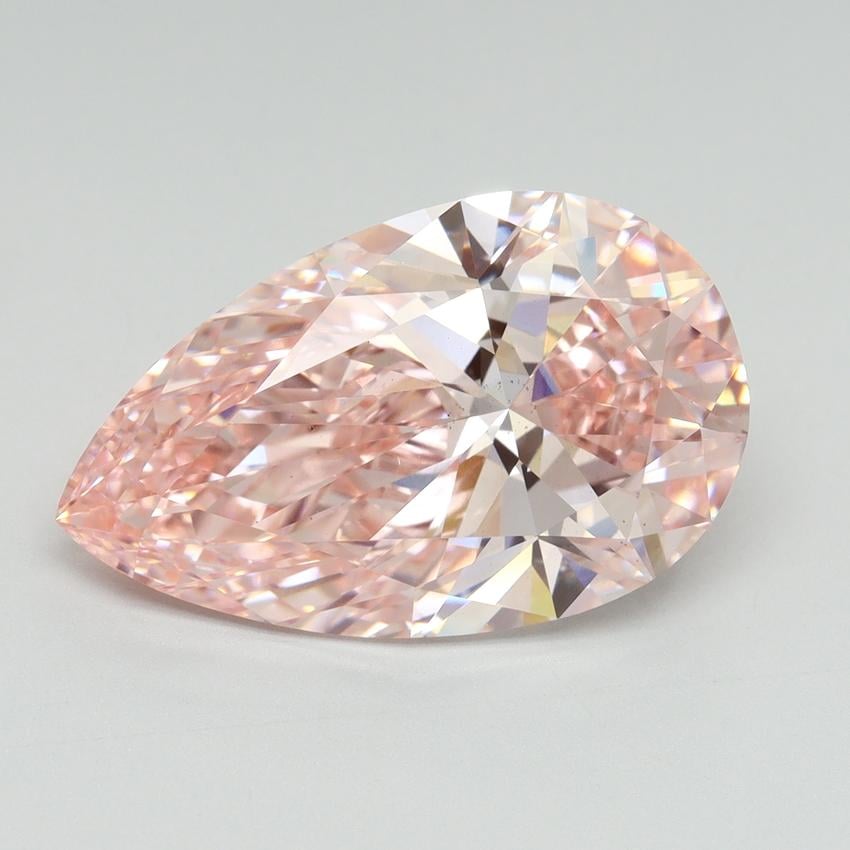 7.09 Ct. Fancy Vivid Pink Pear Lab Grown Diamond