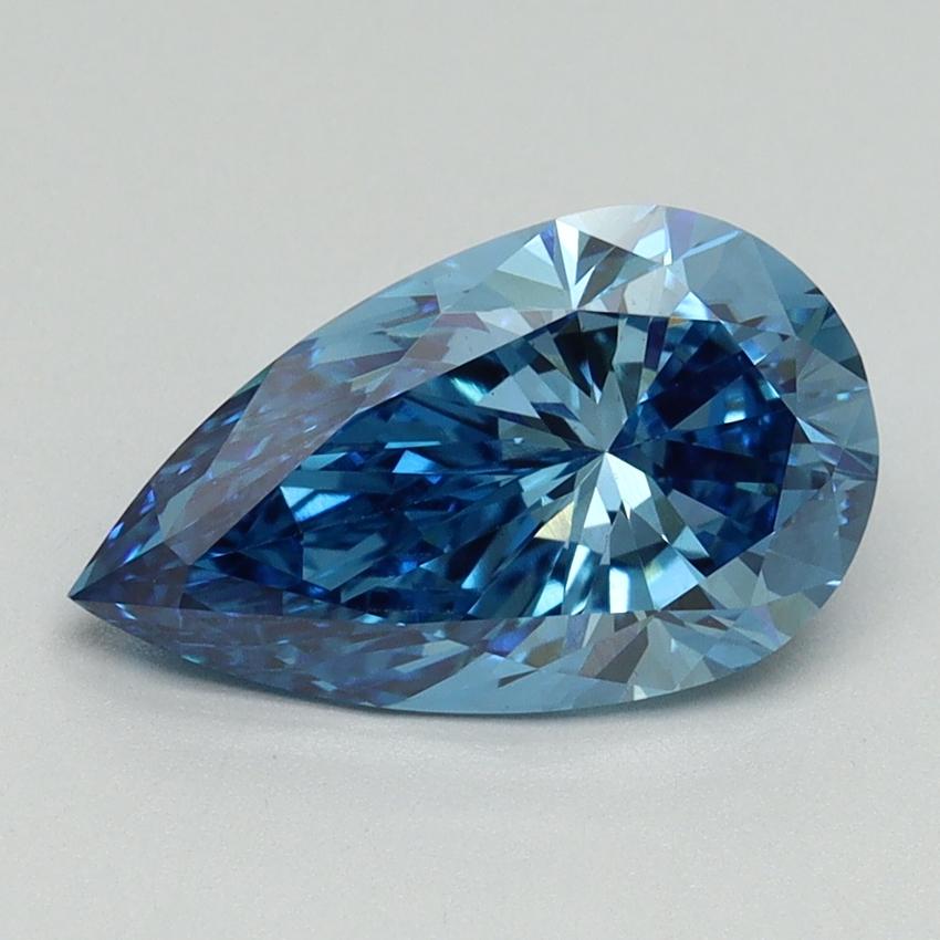 2.07 Ct. Fancy Vivid Blue Pear Lab Grown Diamond