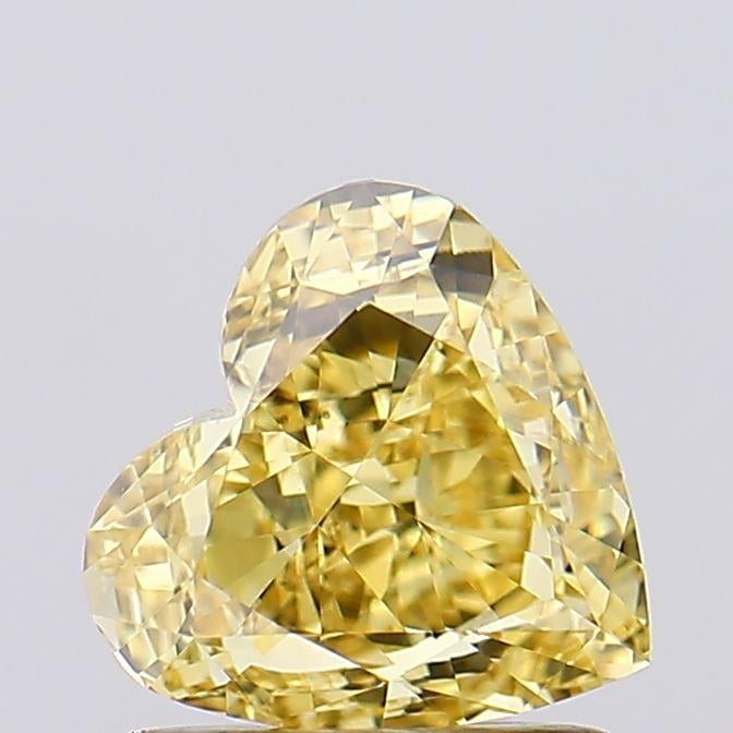 1.13 Ct. Fancy Intense Yellow Heart Lab Grown Diamond