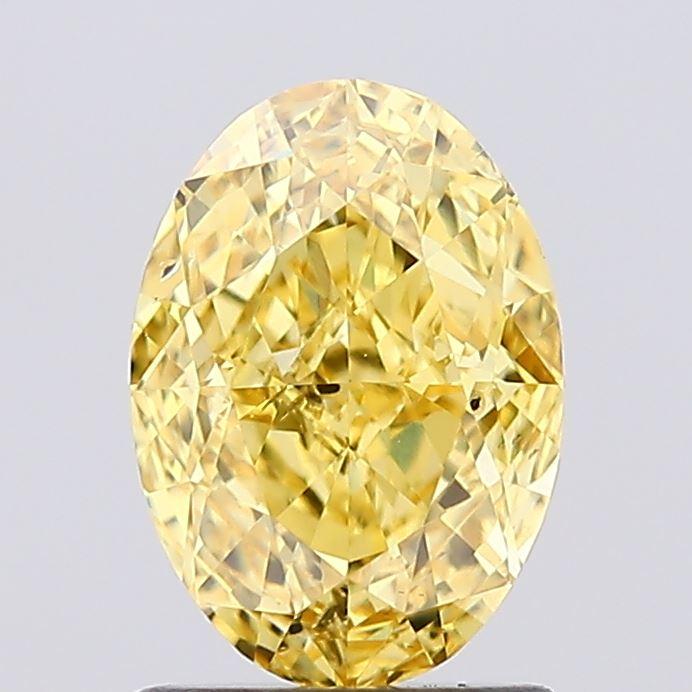 1.50 Ct. Fancy Vivid Yellow Oval Lab Grown Diamond
