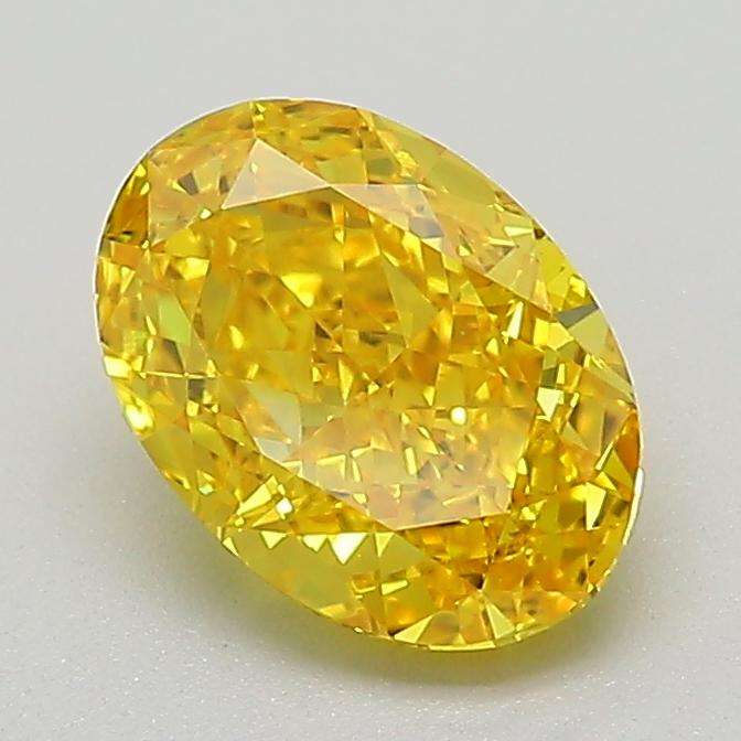 1.53 Ct. Fancy Vivid Yellow Oval Lab Grown Diamond
