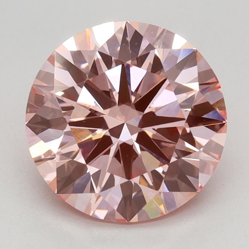 2.29 Ct. Fancy Vivid Pink Round Lab Grown Diamond