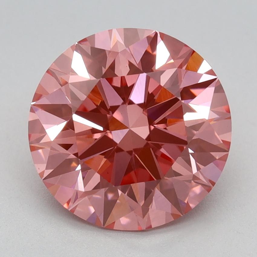 2.15 Ct. Fancy Vivid Pink Round Lab Grown Diamond