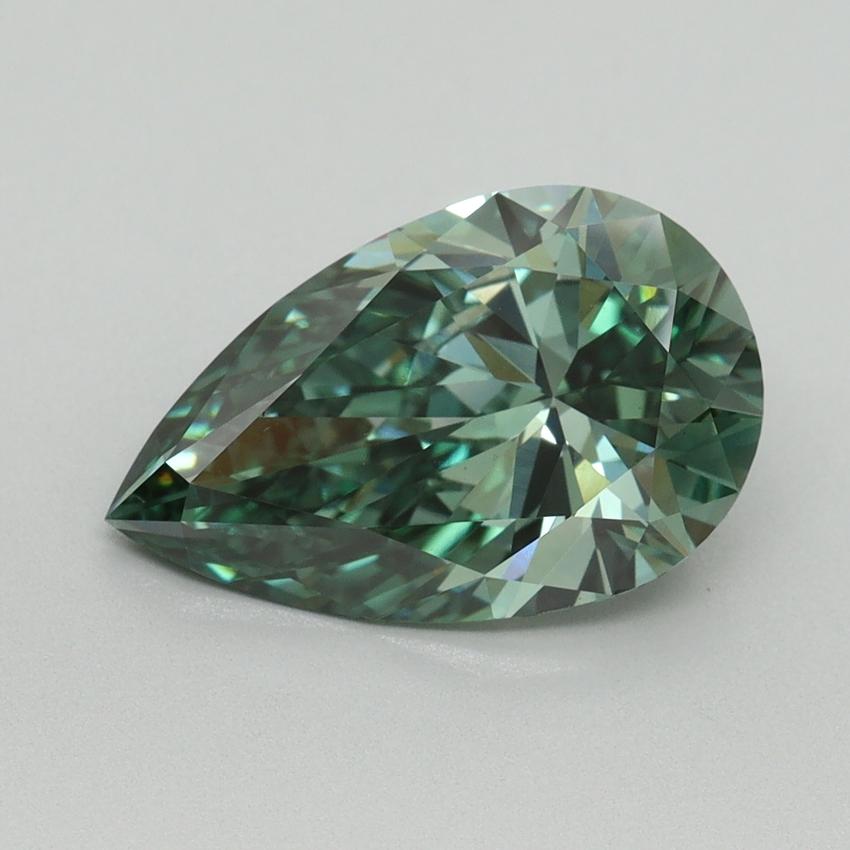 2.99 Ct. Fancy Vivid Green Pear Lab Grown Diamond