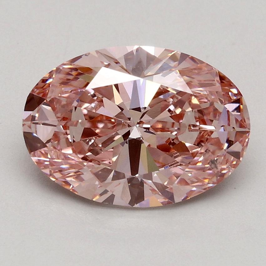 1.80 Ct. Fancy Intense Pink Oval Lab Grown Diamond