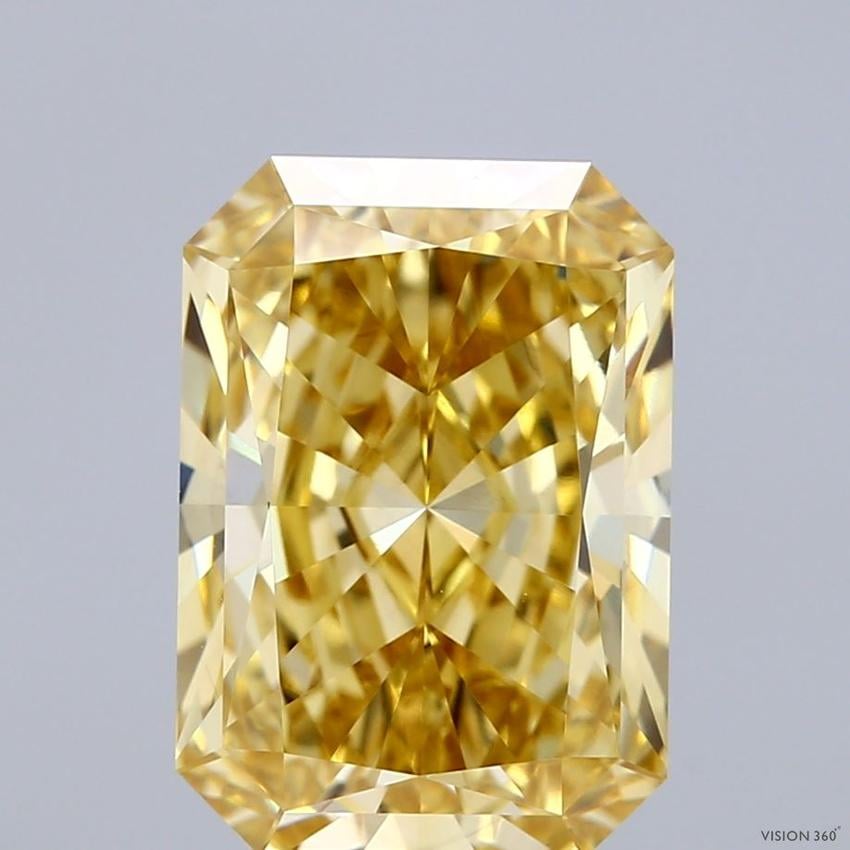 4.52 Ct. Fancy Intense Yellow Radiant Lab Grown Diamond