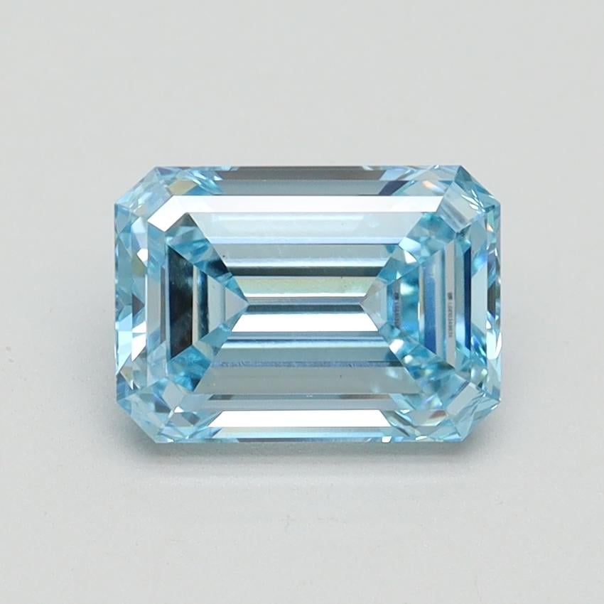 1.52 Ct. Fancy Intense Blue Emerald Lab Grown Diamond