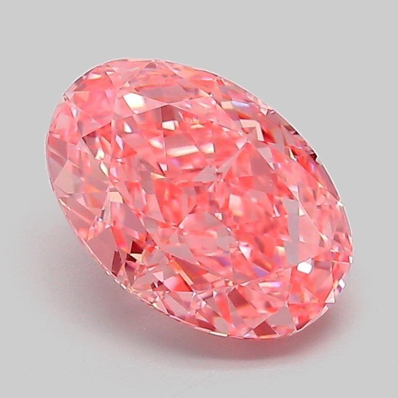 2.05 Ct. Fancy Vivid Pink Oval Lab Grown Diamond