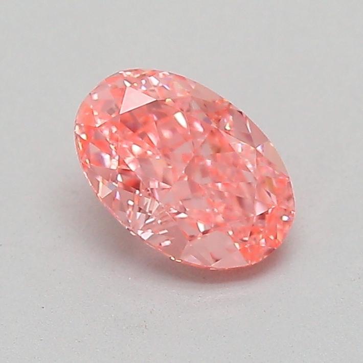 0.52 Ct. Fancy Vivid  Pink Oval Lab Grown Diamond