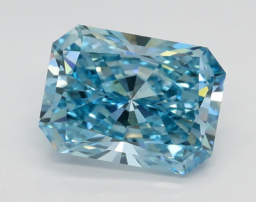 2.72 Ct. Fancy Vivid Blue Radiant Lab Grown Diamond
