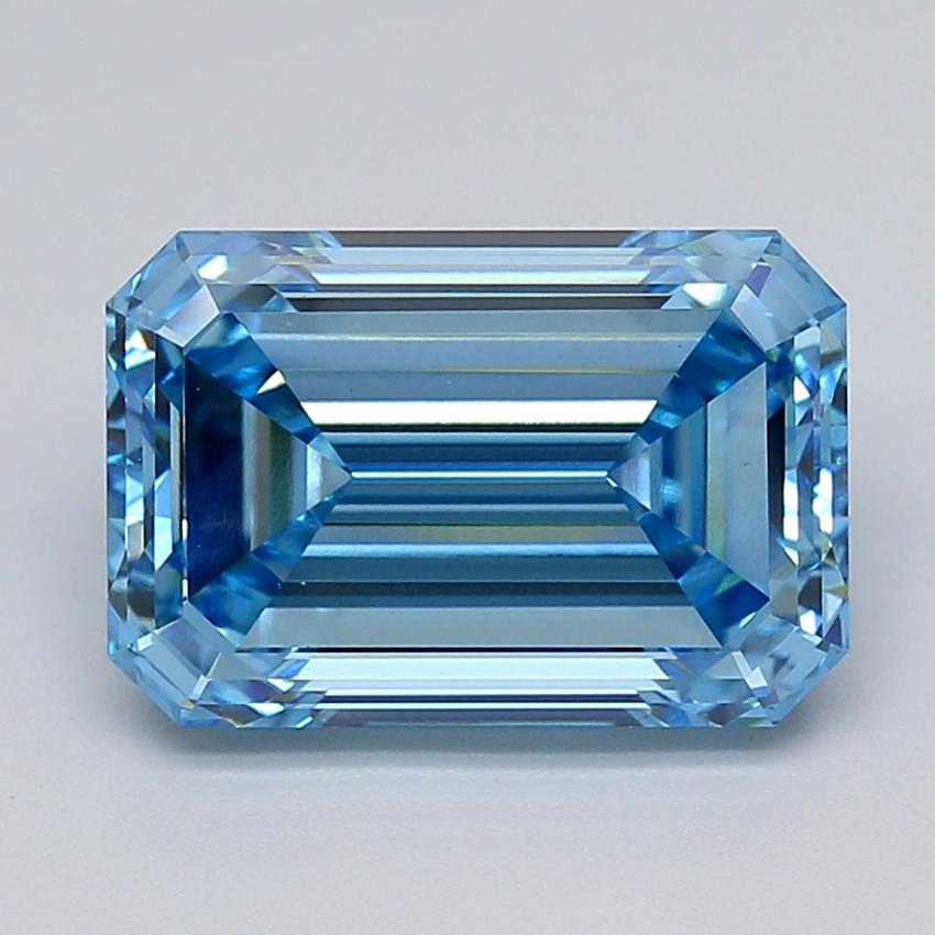 7.12 Ct. Fancy Vivid  Blue Emerald Lab Grown Diamond