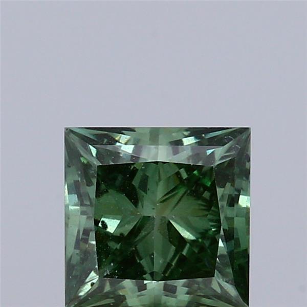 1.03 Ct. Fancy Vivid Green Princess Lab Grown Diamond