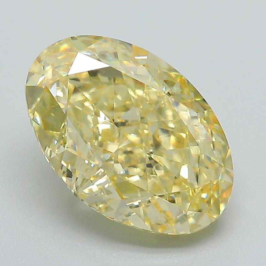 4.95 Ct. Fancy Vivid Yellow Oval Lab Grown Diamond