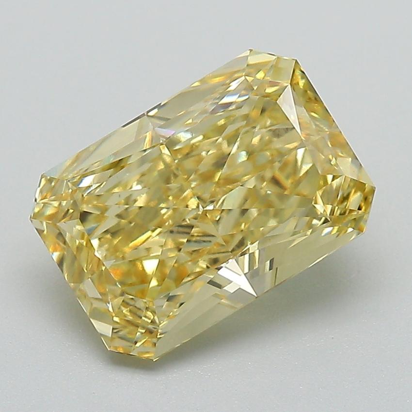 3.04 Ct. Fancy Vivid Yellow Radiant Lab Grown Diamond