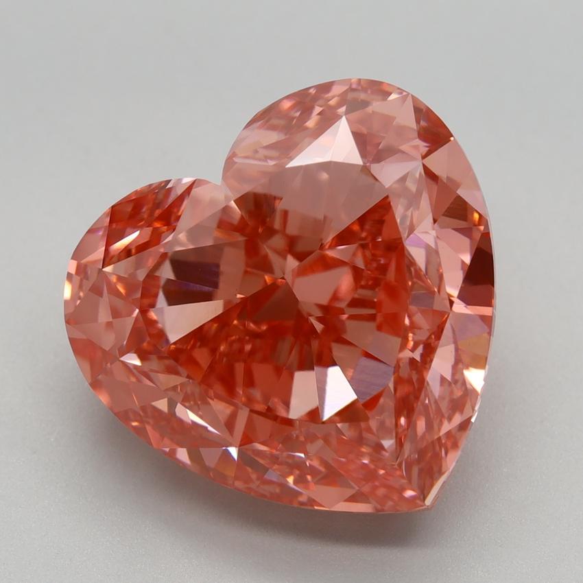 7.63 Ct. Fancy Vivid Pink Heart Lab Grown Diamond