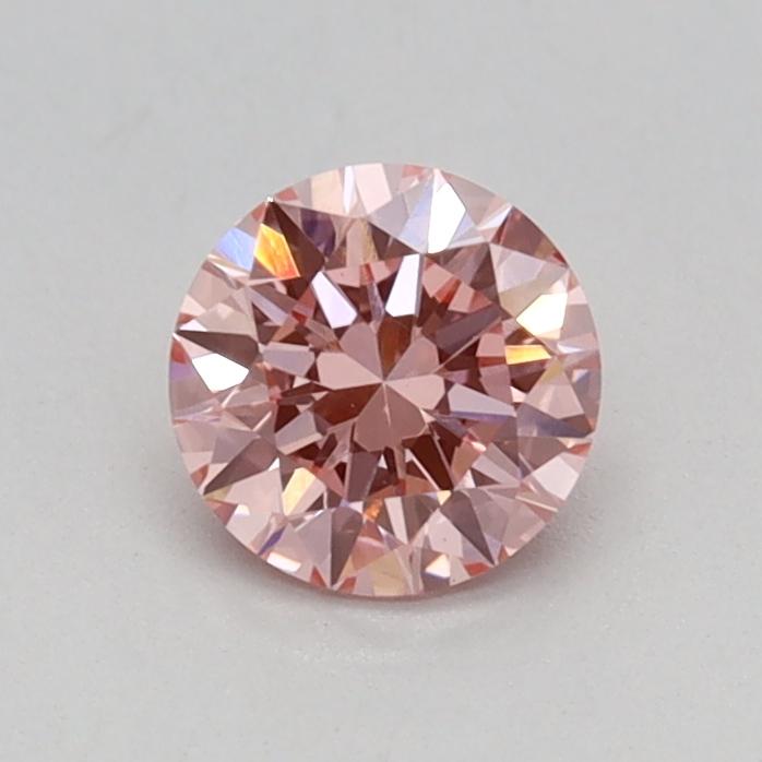 0.41 Ct. Fancy Vivid Pink Round Lab Grown Diamond
