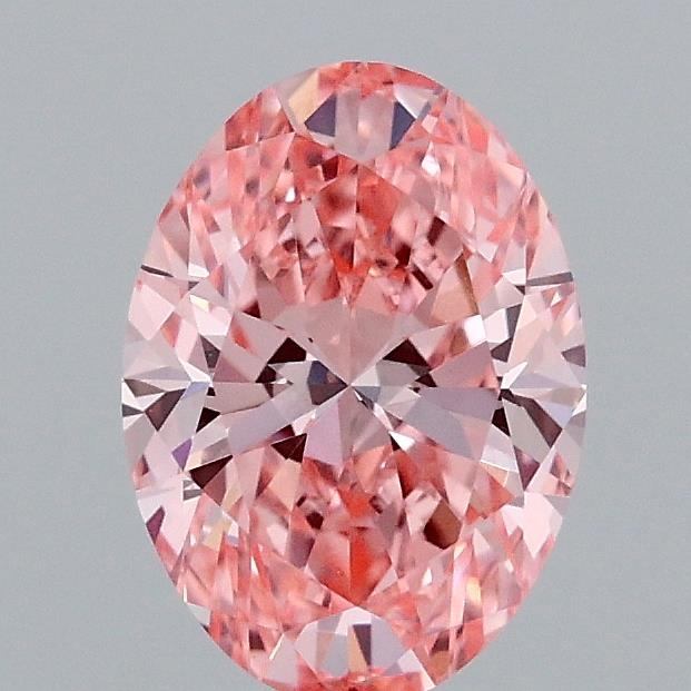 1.07 Ct. Fancy Vivid Pink Oval Lab Grown Diamond