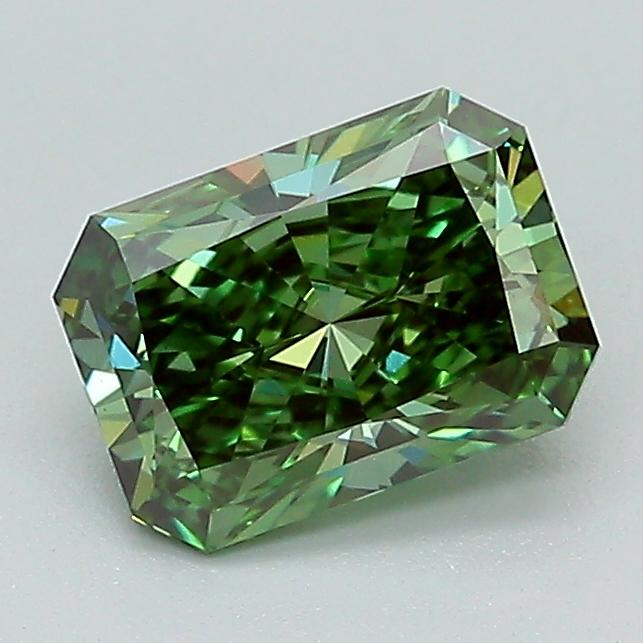 1.04 Ct. Fancy Vivid  Green Radiant Lab Grown Diamond