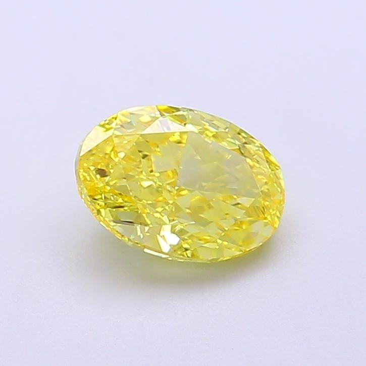 1.13 Ct. Fancy Vivid  Yellow Oval Lab Grown Diamond