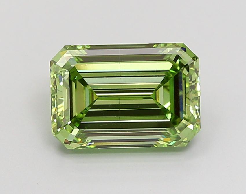 3.00 Ct. Fancy Vivid Green Emerald Lab Grown Diamond