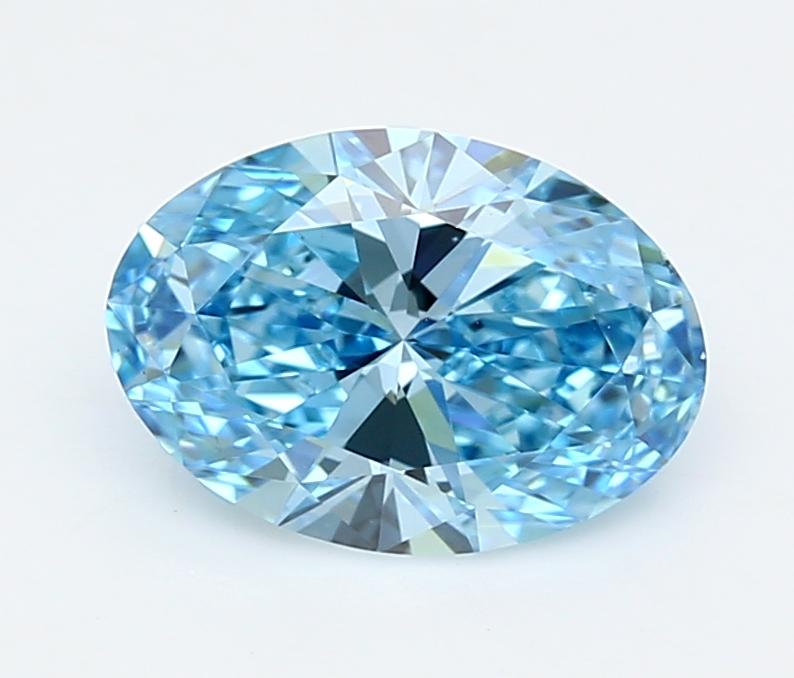 2.02 Ct. Fancy Vivid  Blue Oval Lab Grown Diamond