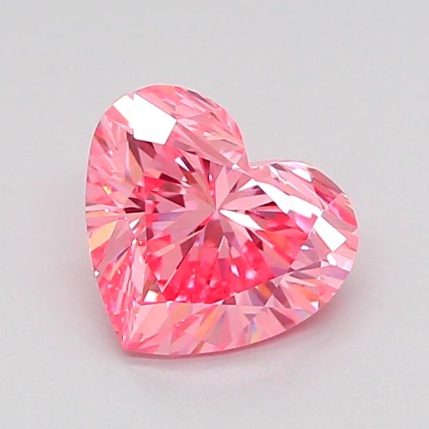 1.06 Ct. Fancy Vivid Pink Heart Lab Grown Diamond