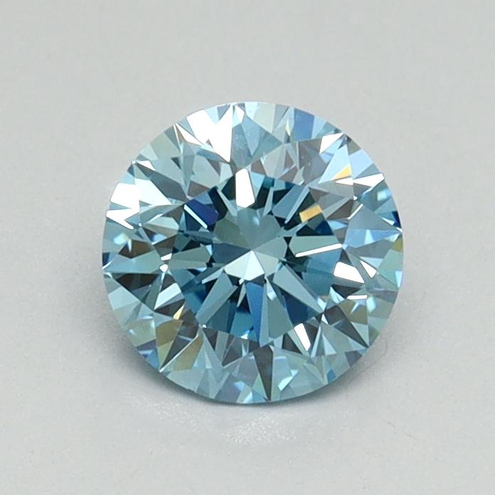 0.71 Ct. Fancy Vivid Blue Round Lab Grown Diamond