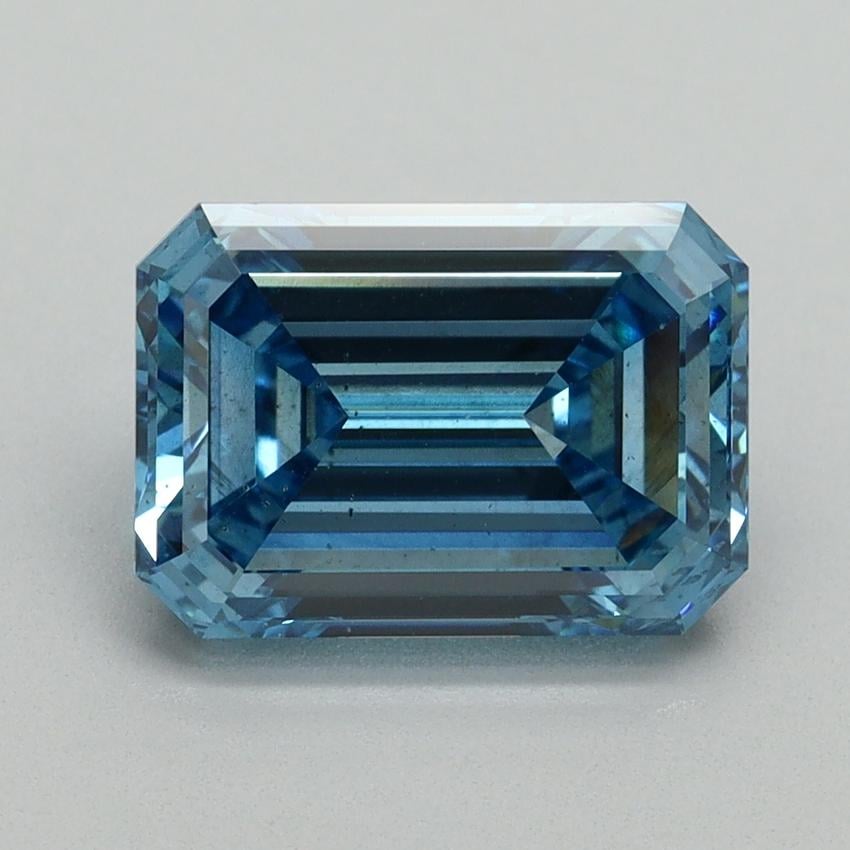 3.02 Ct. Fancy Vivid Blue Emerald Lab Grown Diamond