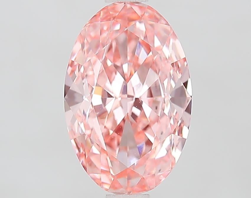 2.09 Ct. Fancy Intense Orangy Pink Oval Lab Grown Diamond