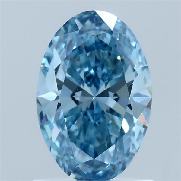 1.03 Ct. Fancy Vivid  Blue Oval Lab Grown Diamond