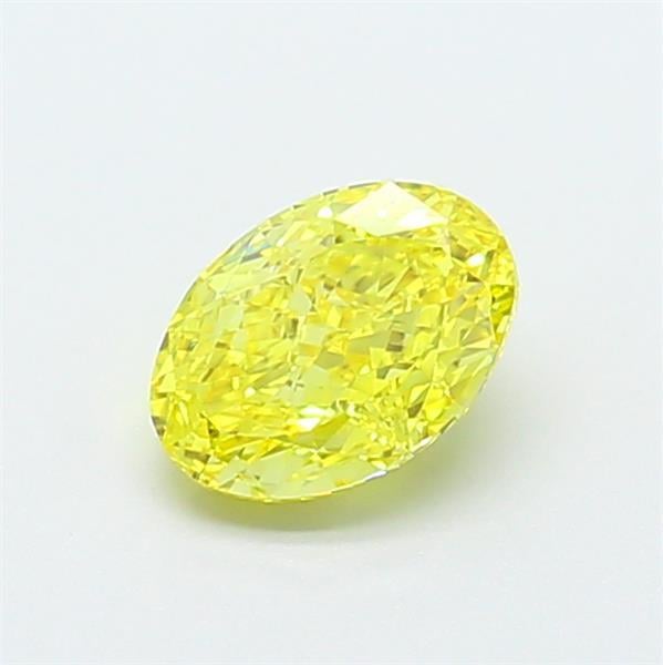 1.06 Ct. Fancy Vivid Yellow Oval Lab Grown Diamond