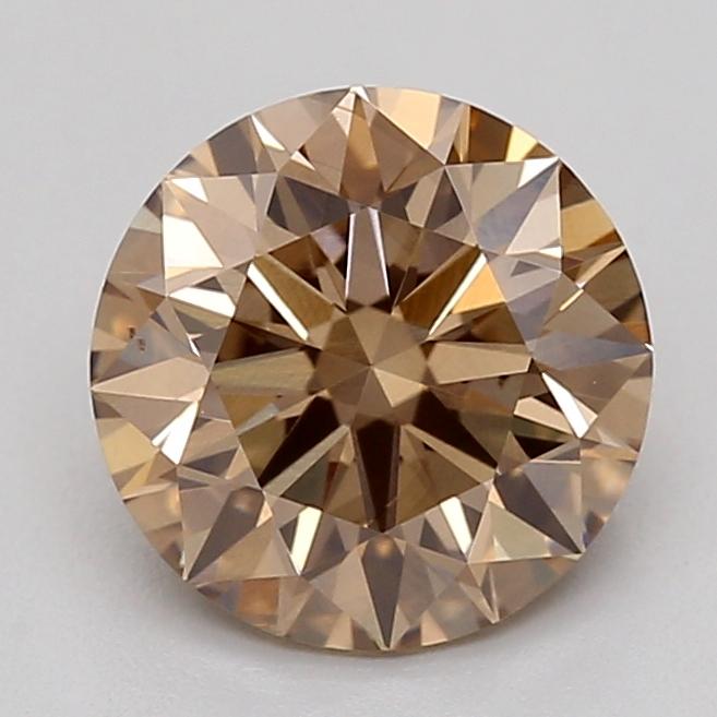 1.08 Ct. Light  Brown Round Lab Grown Diamond