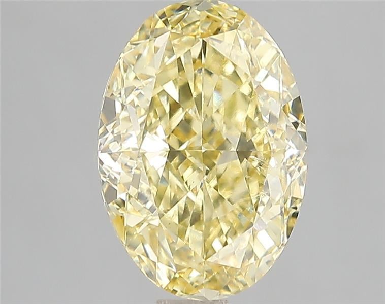 3.03 Ct. Fancy Vivid Yellow Oval Lab Grown Diamond