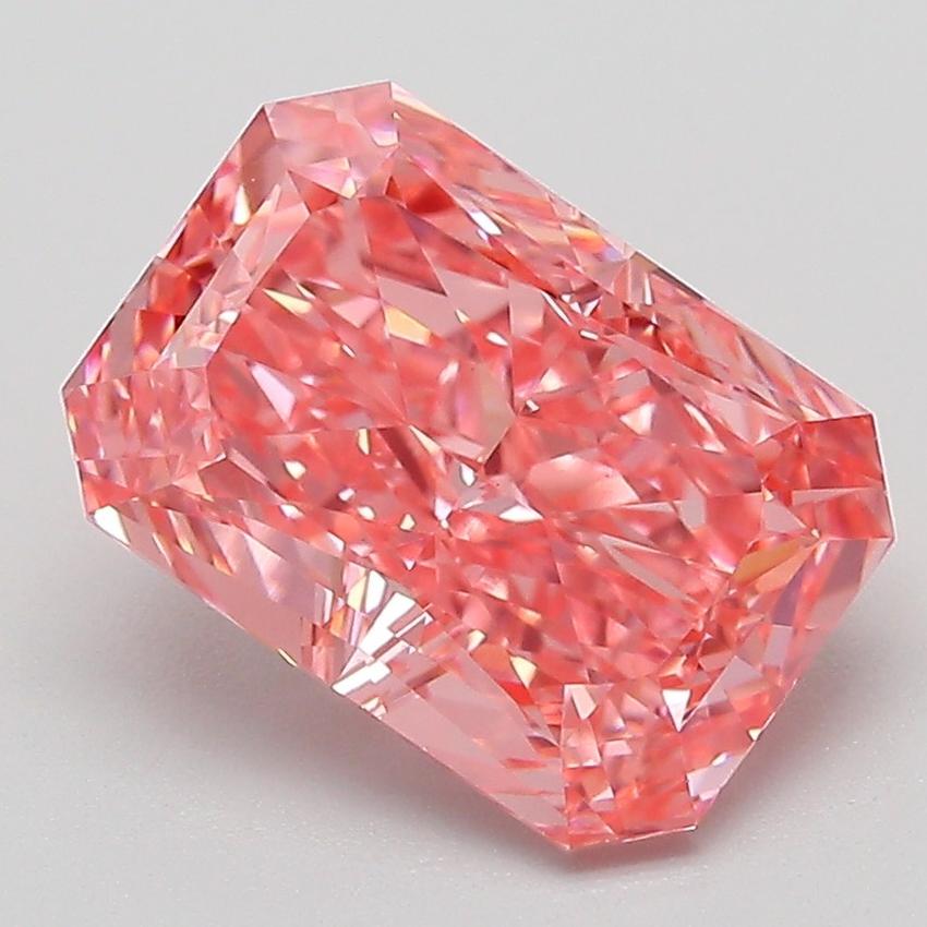 3.03 Ct. Fancy Vivid Pink Radiant Lab Grown Diamond