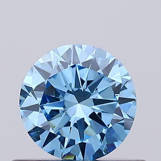 0.49 Ct. Fancy Vivid Blue Round Lab Grown Diamond