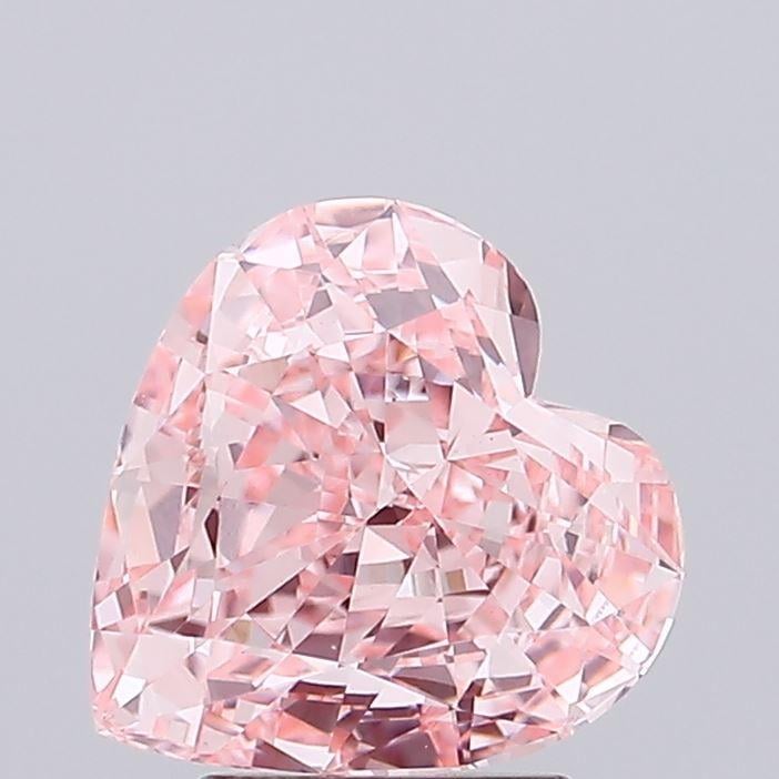 2.53 Ct. Fancy Vivid Pink Heart Lab Grown Diamond