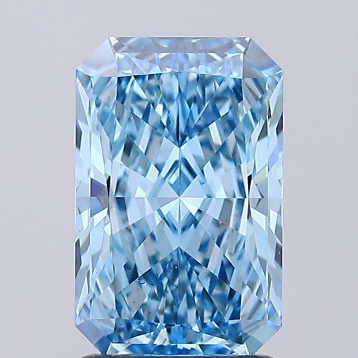 1.89 Ct. Fancy Vivid Blue Radiant Lab Grown Diamond