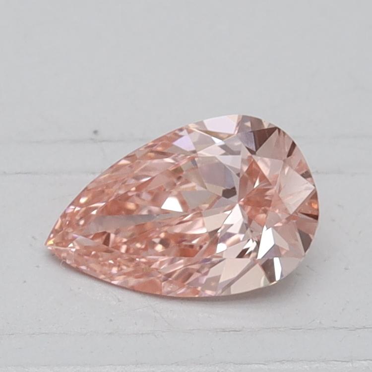 0.52 Ct. Fancy Vivid Orange Pear Lab Created Diamond