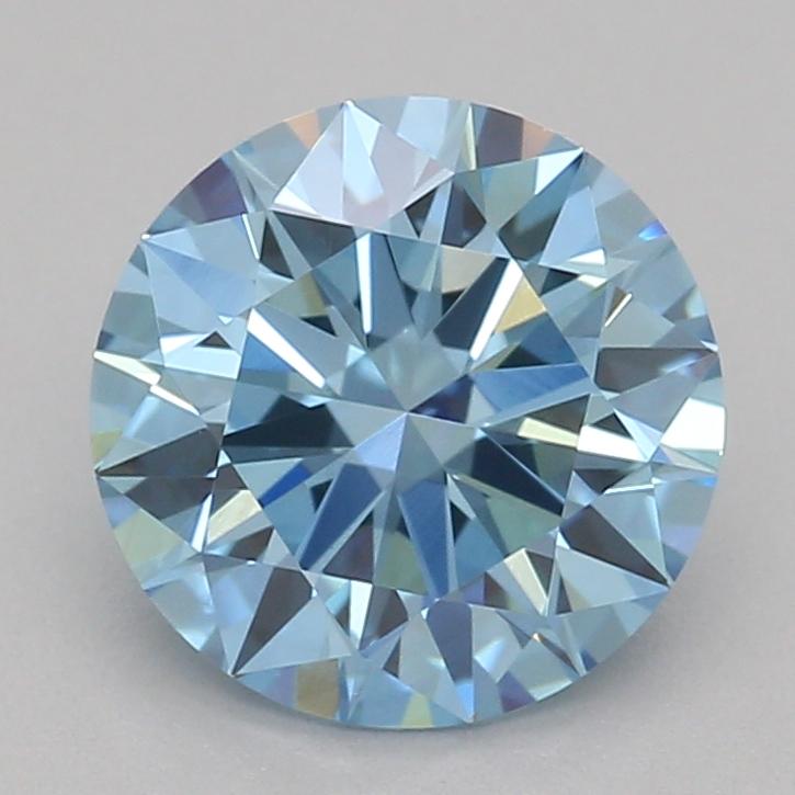 1.08 Ct. Fancy Vivid Blue Round Lab Grown Diamond