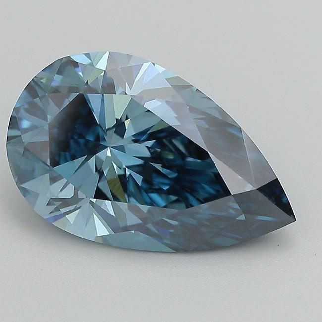 5.01 Ct. Fancy Vivid  Blue Pear Lab Grown Diamond
