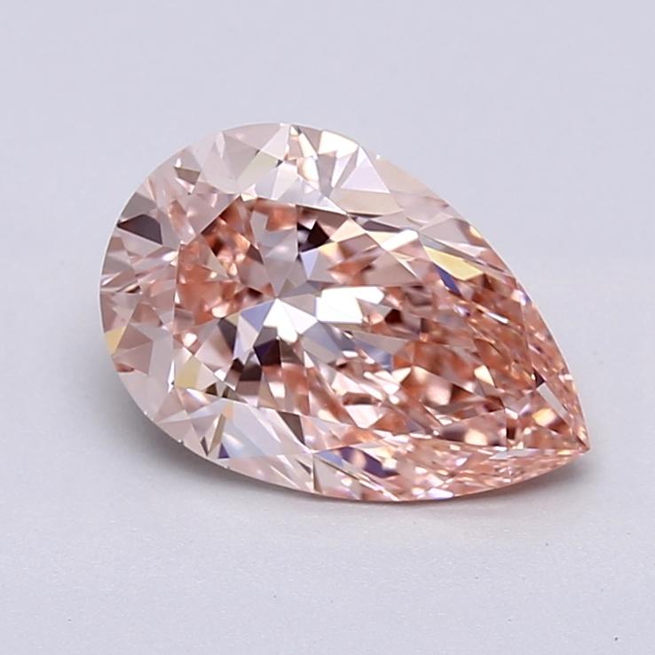 2.31 Ct. Fancy Vivid  Pink Pear Lab Grown Diamond